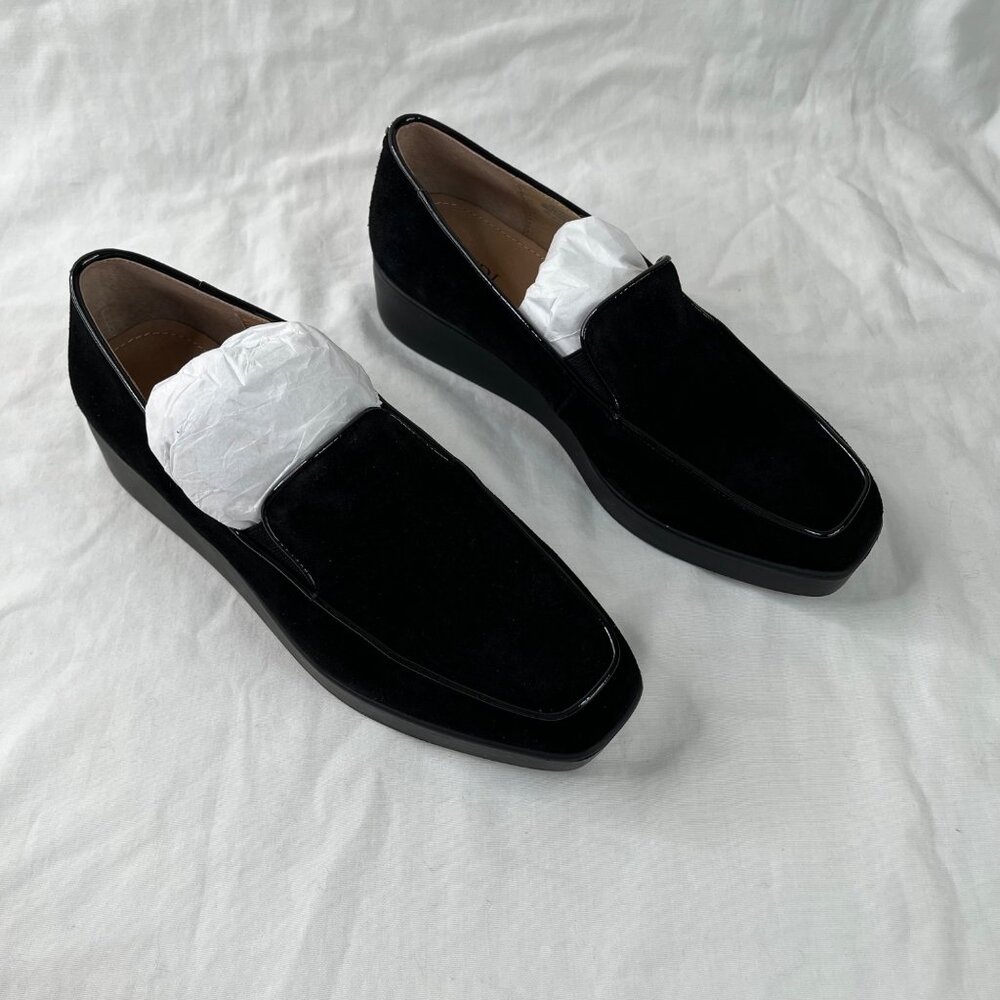 NYDJ Womens Black Velvet Slip-On Gira Platform Loafer 9 M - Picture 2 of 10
